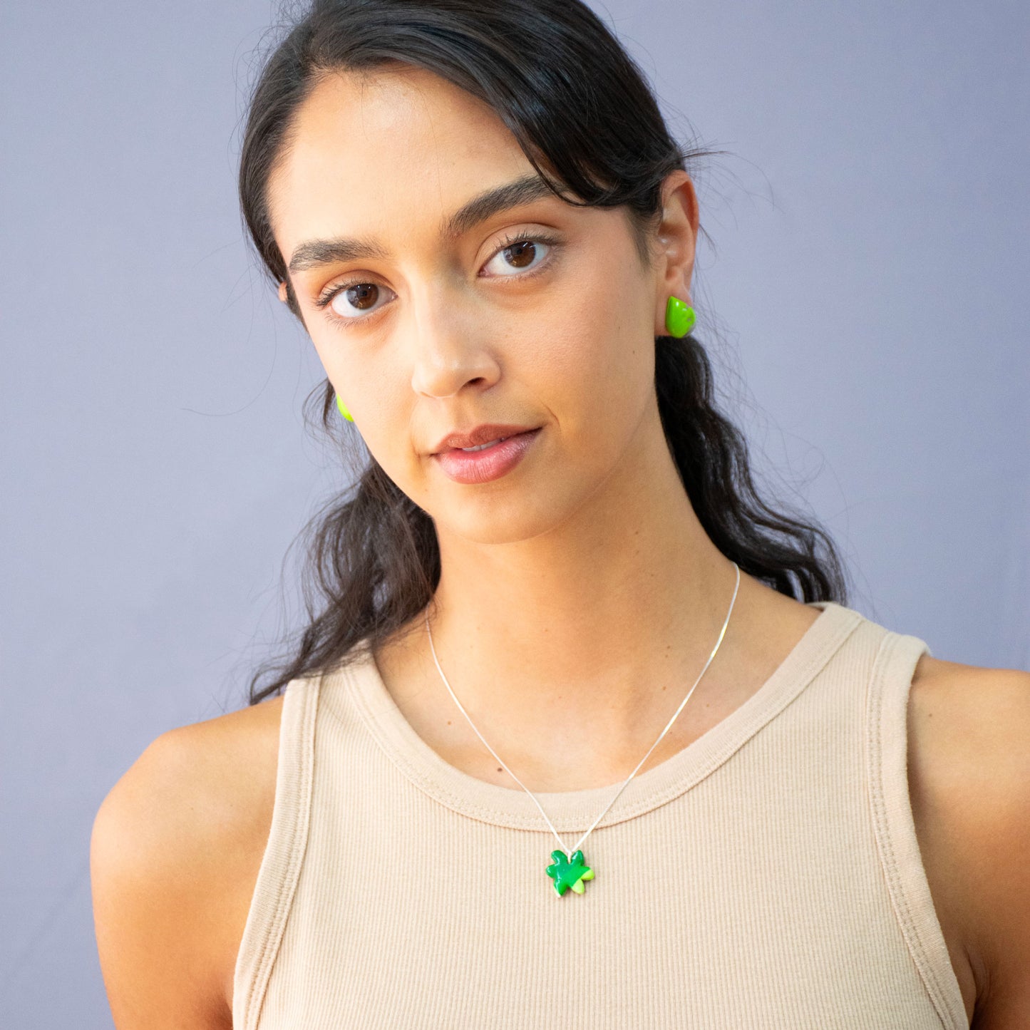 Colgante Lily Flor + Cadena de plata