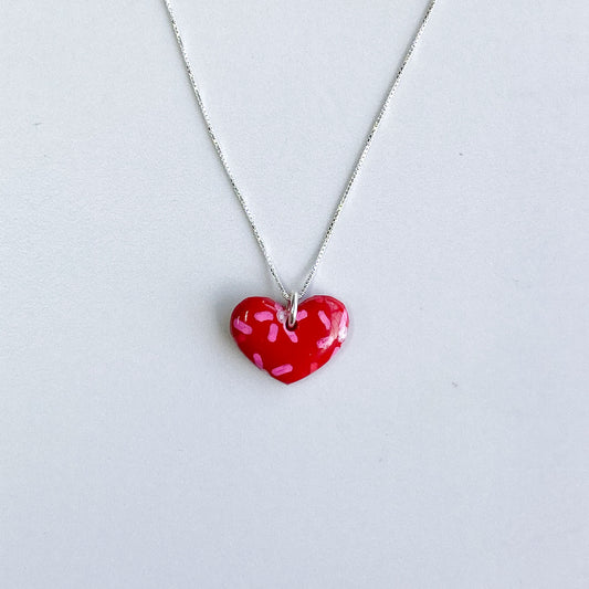 Colgante Mini Corazón San Valentín + Cadena de plata