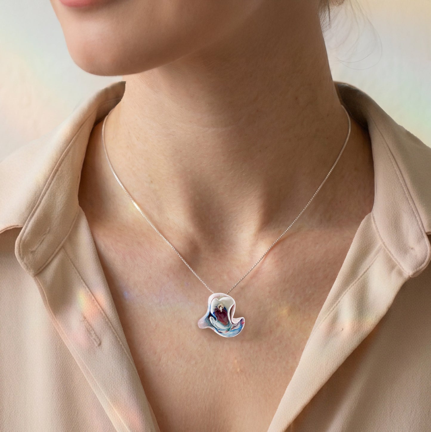 Colgante Cora + Cadena de plata