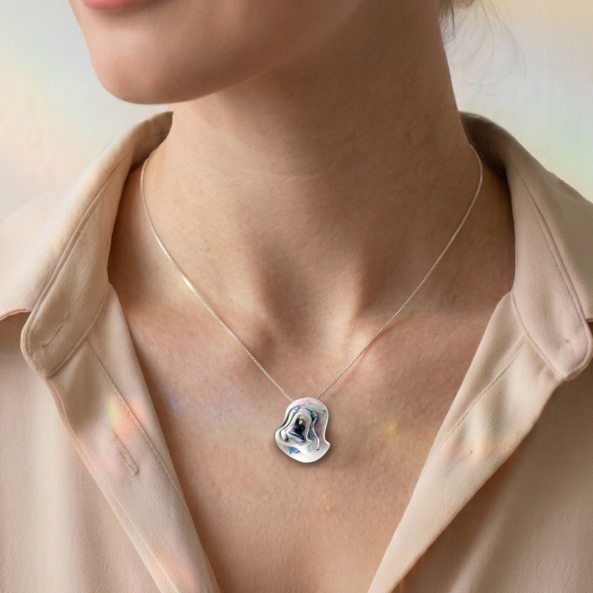 Colgante Cora + Cadena de plata